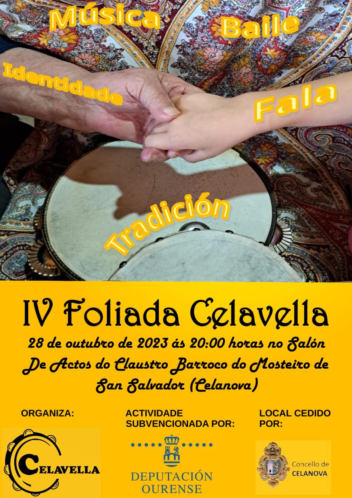 IV Foliada Celavella - 28 outubro as 20:00 Claustro Barroco do Mosteiro.