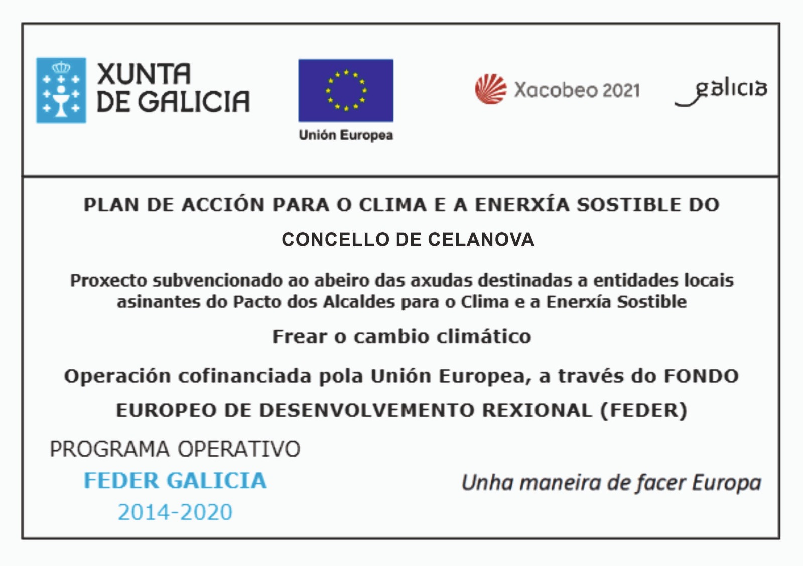 Plan de acción para el clima y la energía sostenible del Ayuntamiento de Celanova 